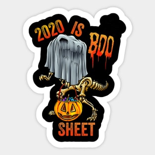 2020 is Boo Sheet Dinosaur Halloween Costume Men Women Sticker